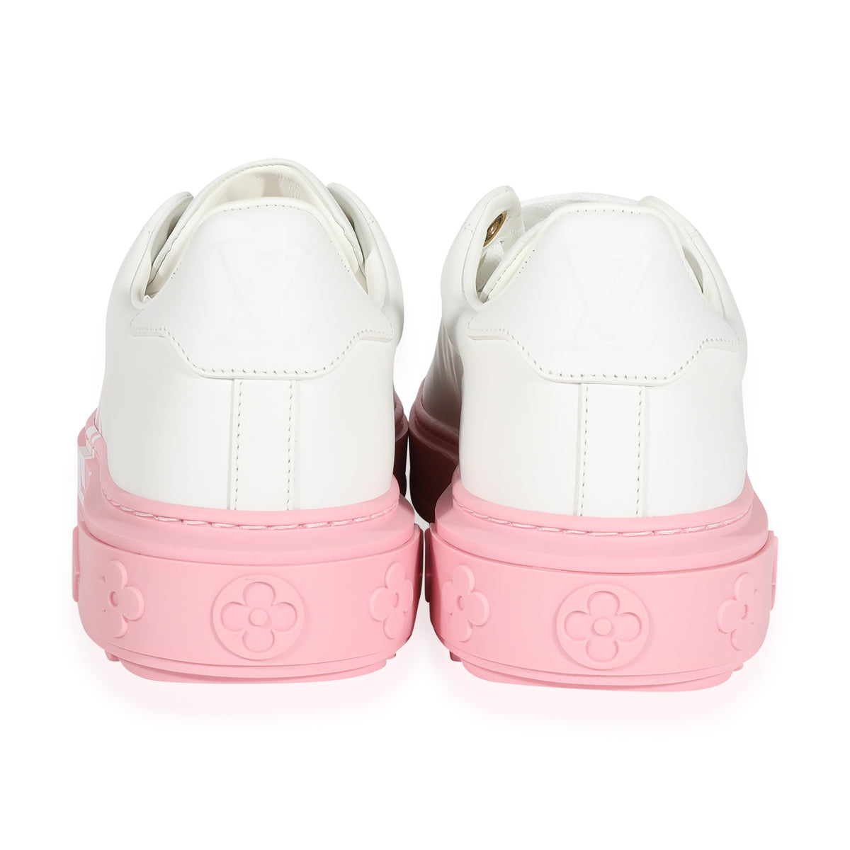 Louis Vuitton White/Pink Leather Logo Time Out Sneakers Size 37 Louis  Vuitton | The Luxury Closet