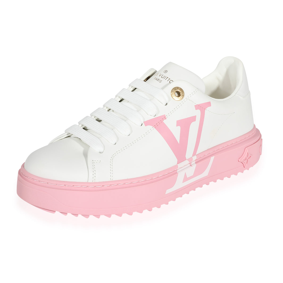 Louis Vuitton Pink Monogram Canvas and Leather Time Out Sneakers Size 37  Louis Vuitton