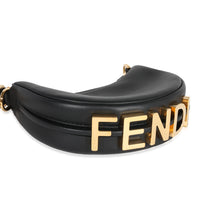 Fendi Black Vitello Grace Leather Nano Fendigraphy Bag Charm