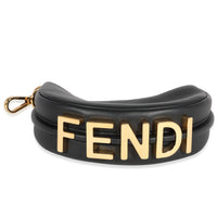 Fendi Black Vitello Grace Leather Nano Fendigraphy Bag Charm