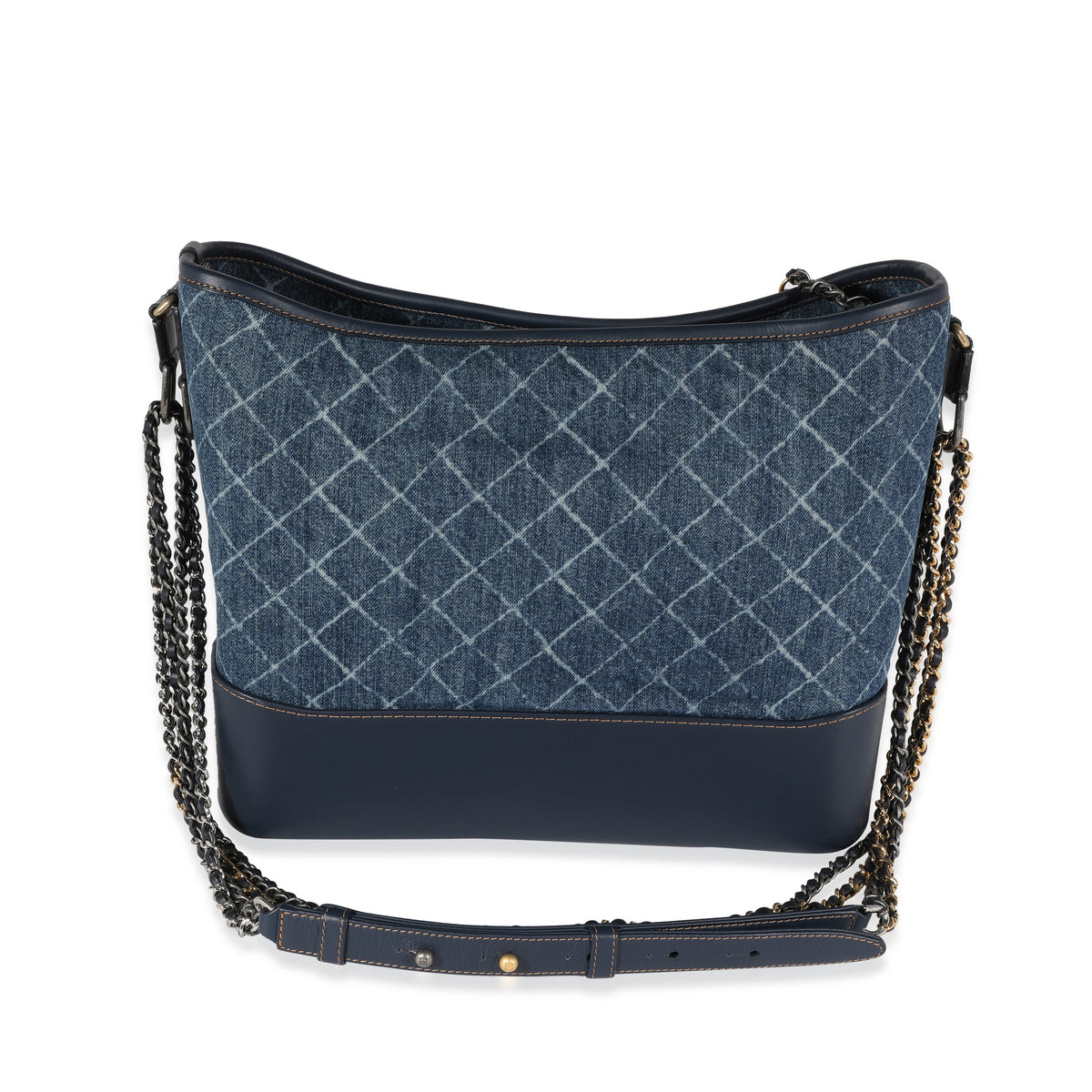 Chanel Blue Quilted Denim & Calfskin Large Gabrielle Hobo - Handbag | Pre-owned & Certified | used Second Hand | Unisex