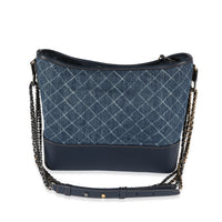 Chanel Blue Quilted Denim & Calfskin Large Gabrielle Hobo