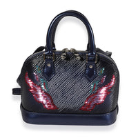 Louis Vuitton Navy Epi Sequin Flame Nano Alma