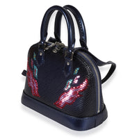 Louis Vuitton Navy Epi Sequin Flame Nano Alma