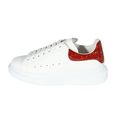 Alexander McQueen Wmns Oversized Sneaker Crocodile Skin - Red