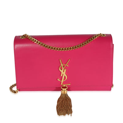 Saint Laurent Pink Calfskin Leather Medium Kate Tassel Bag