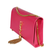 Saint Laurent Pink Calfskin Leather Medium Kate Tassel Bag