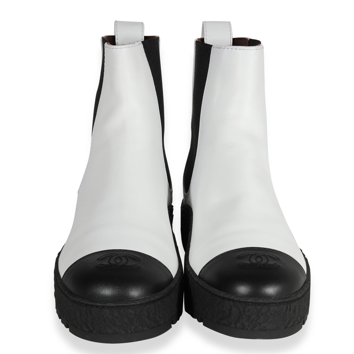 Chanel Wmns Two-Toned Ankle Boot White Black