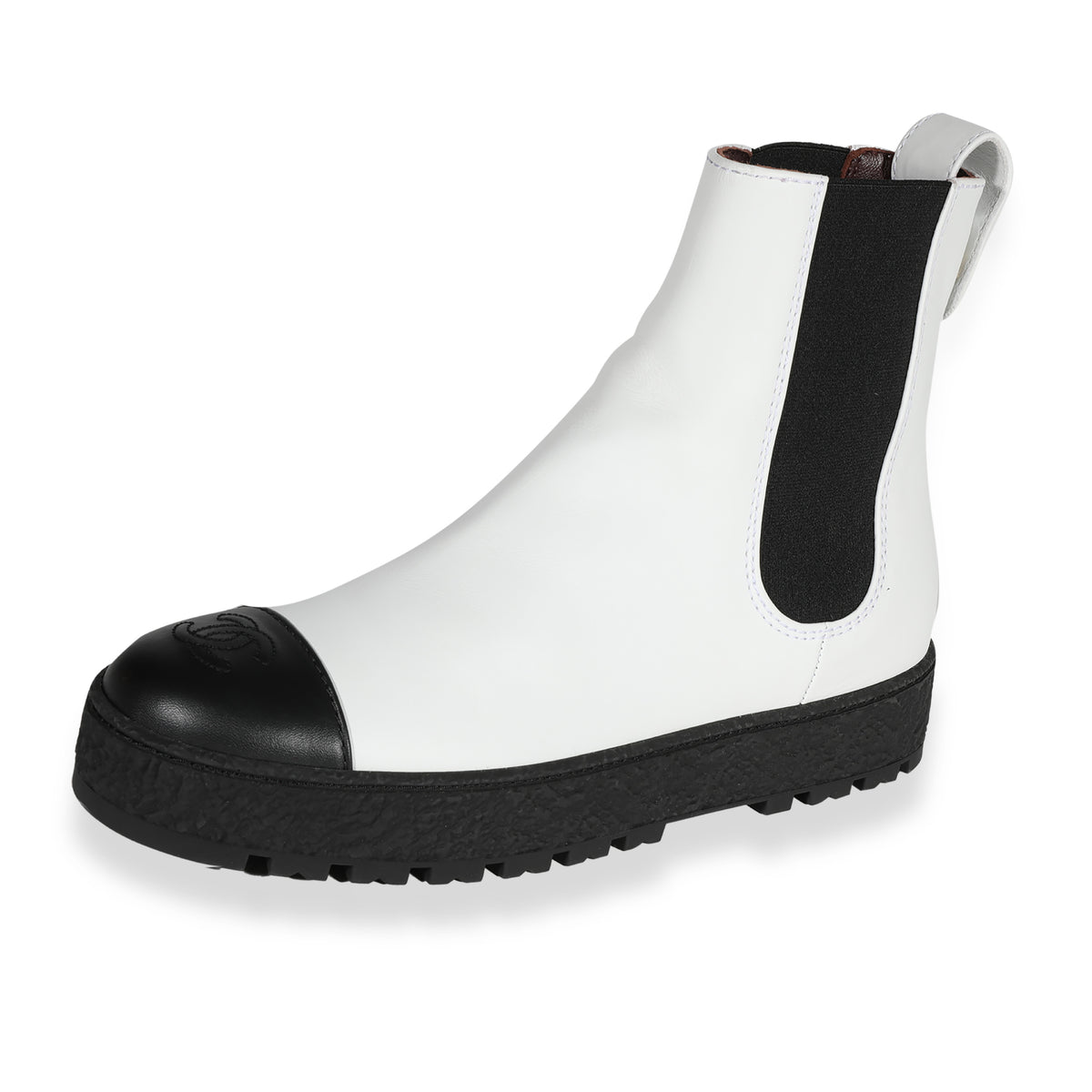 Chanel Wmns Two-Toned Ankle Boot White Black