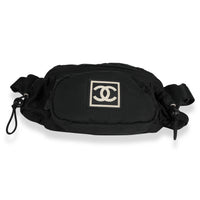 Chanel Black Nylon Sport CC Waist Bag