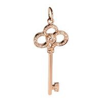Tiffany & Co. Tiffany Keys Diamond Crown Pendant in 18k Rose Gold 0.11 CTW