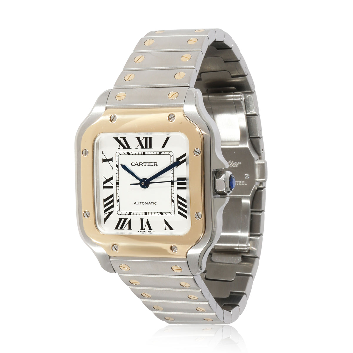 Cartier Santos W2SA0007 Unisex Watch in Stainless Steel/Yellow Gold