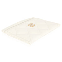 Chanel White Quilted Caviar Classic Card Holder