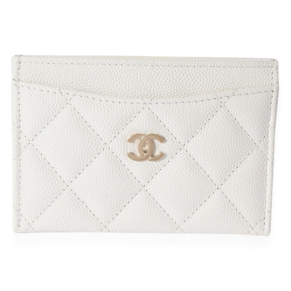 CHANEL Caviar Quilted Card Holder Purple 534976