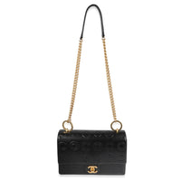 Chanel Black Coco Embossed Leather Flap Shoulder Bag