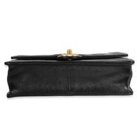 Chanel Black Coco Embossed Leather Flap Shoulder Bag