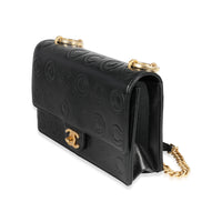 Chanel Black Coco Embossed Leather Flap Shoulder Bag