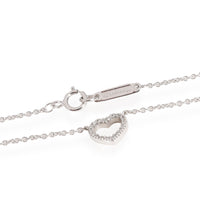 Tiffany & Co. Mini Metro Diamond  Pendant in 18k White Gold 0.08 CTW