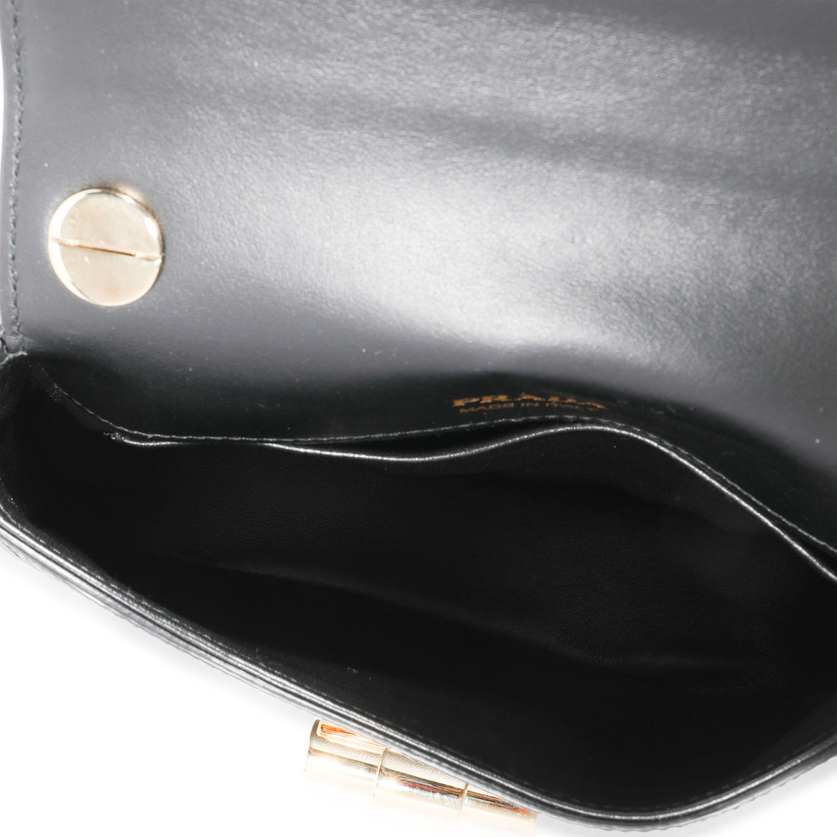 Prada Black Saffiano Leather Saddle Crossbody