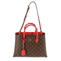 Louis Vuitton Monogram Canvas & Coquelicot Leather Flower Tote