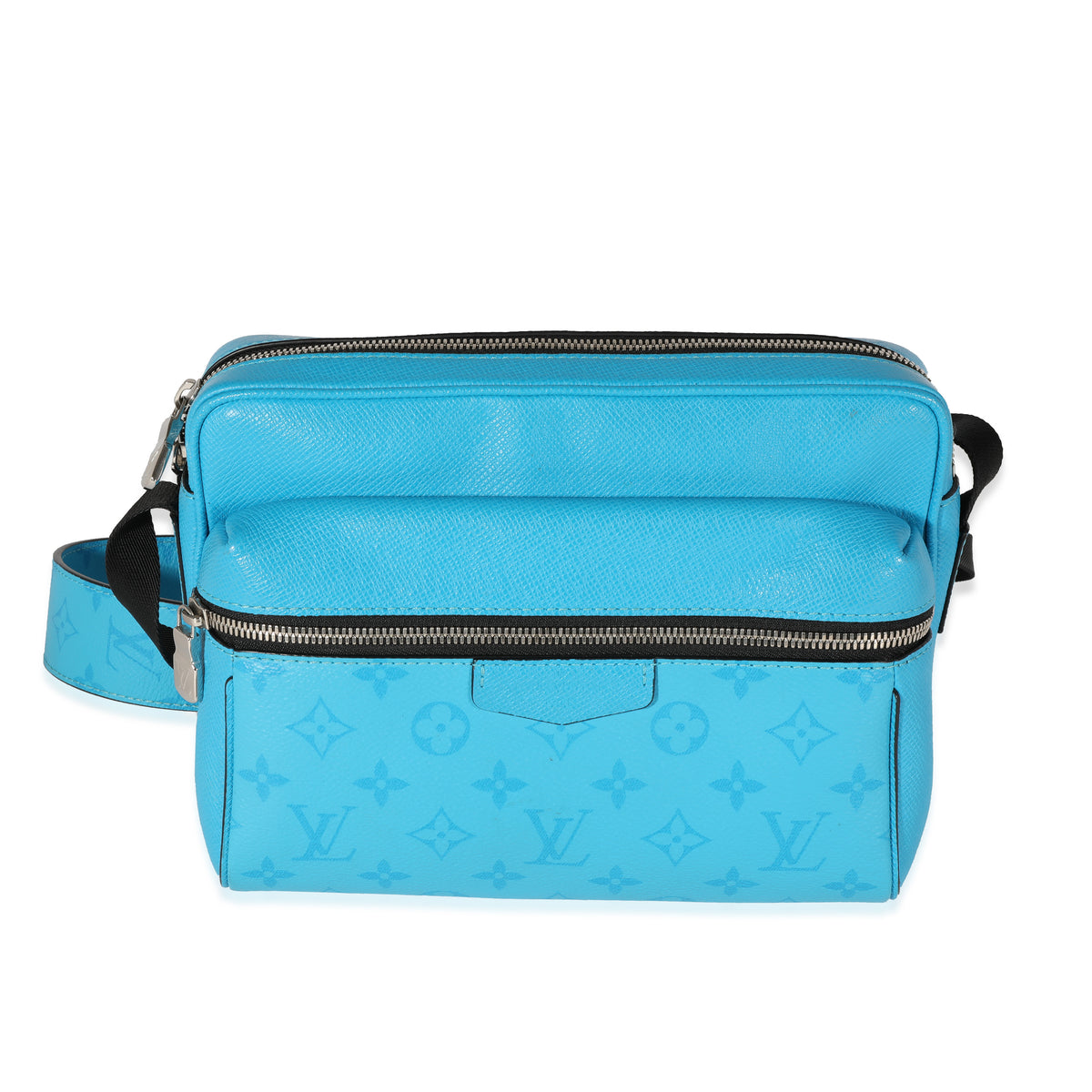 Blue Louis Vuitton Taiga Outdoor Messenger PM Crossbody Bag