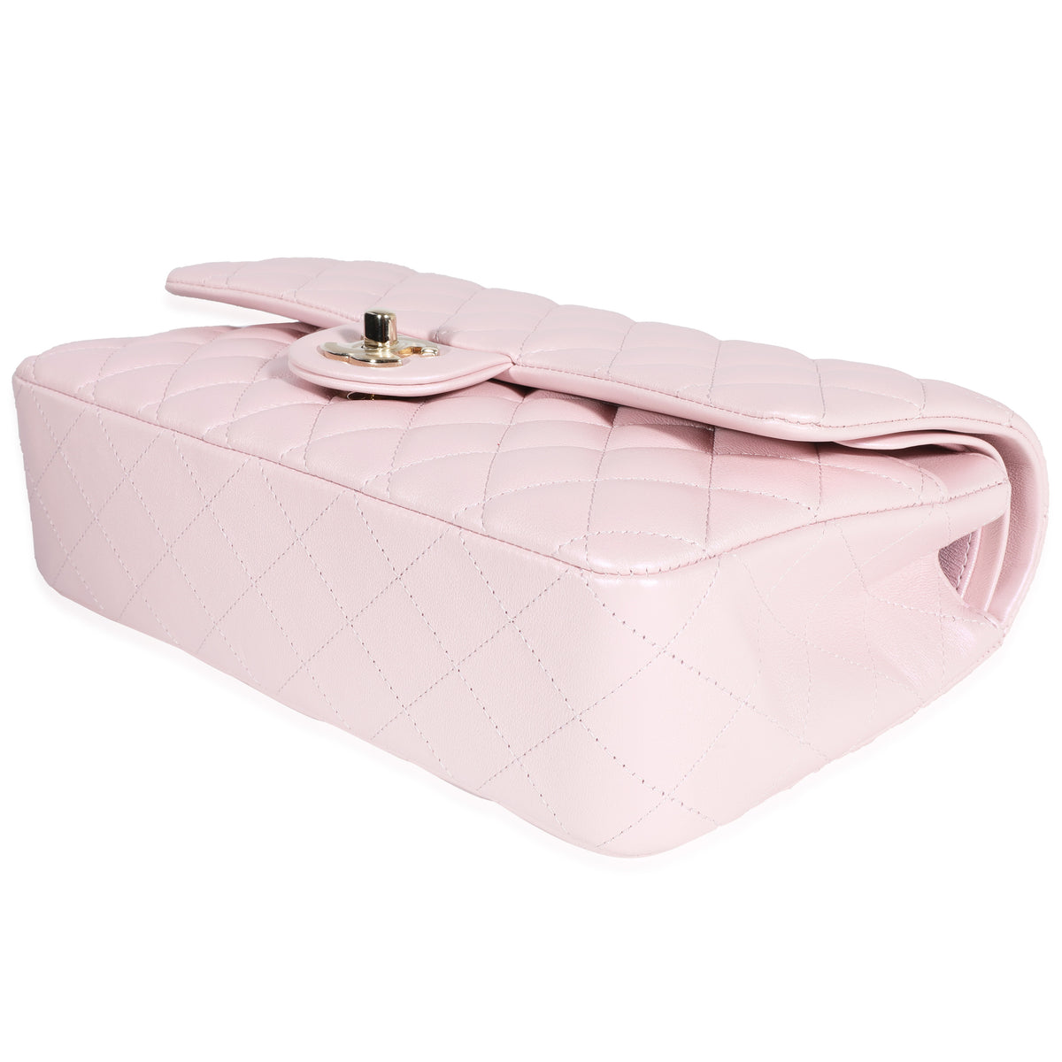 Chanel Iridescent Pink Quilted Lambskin Medium Classic Double Flap Bag, myGemma