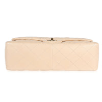 Chanel Beige Quilted Lambskin Jumbo Classic Single Flap Bag