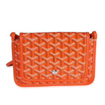 Goyard Orange Goyardine Canvas Plumet Crossbody