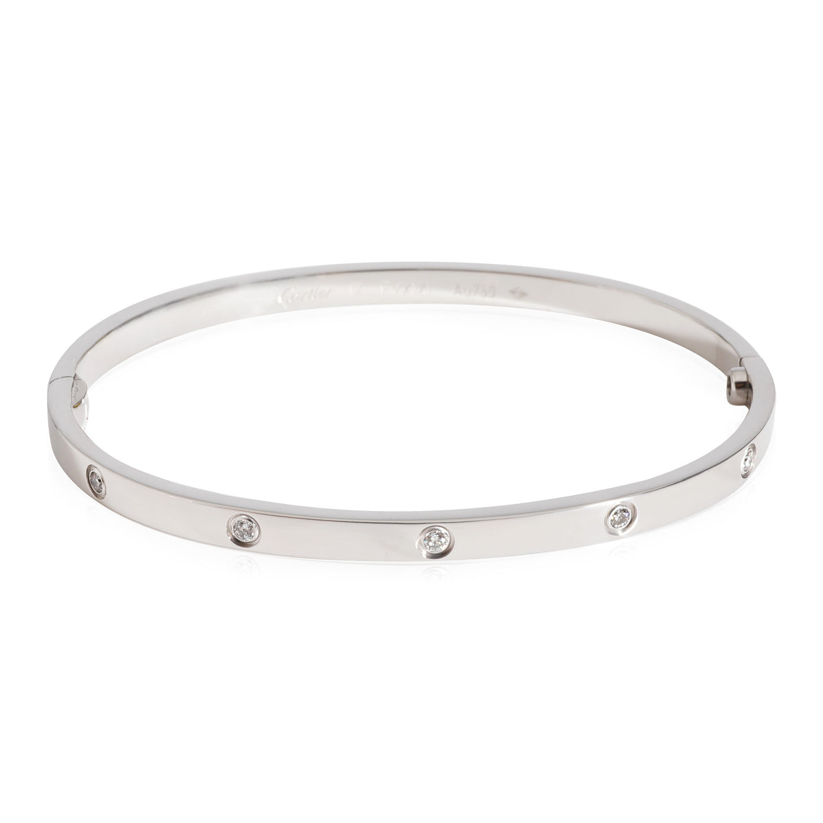 Cartier Love Diamond Bracelet in 18k White Gold 0.21 CTW