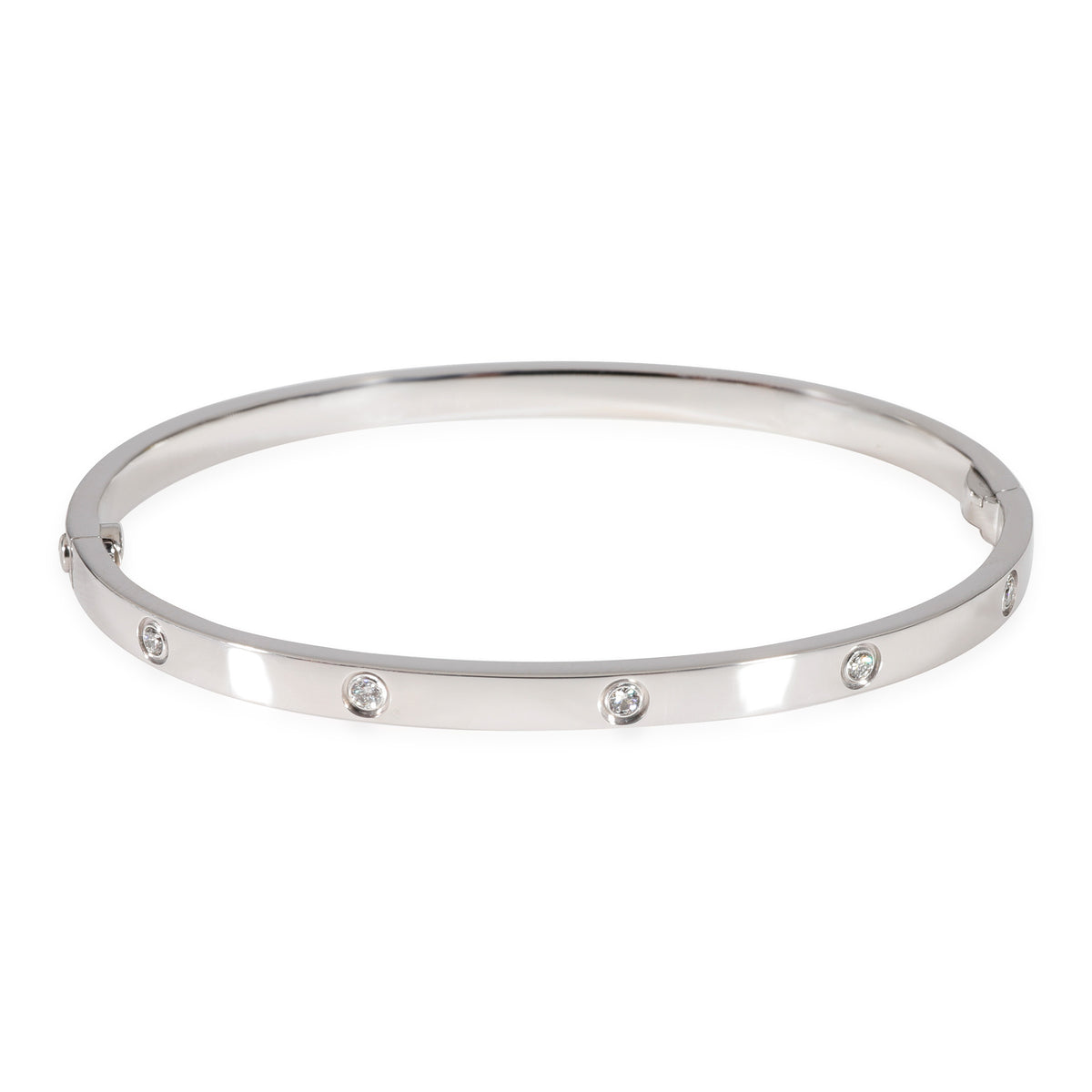 Cartier Love Diamond Bracelet in 18k White Gold 0.21 CTW