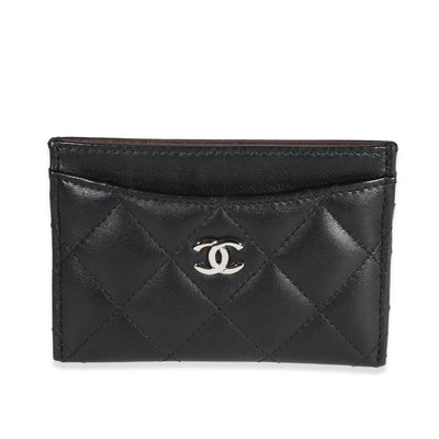 Chanel Black Quilted Lambskin Card Holder