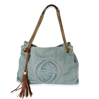 Gucci Blue Denim Medium Soho Chain Shoulder Bag