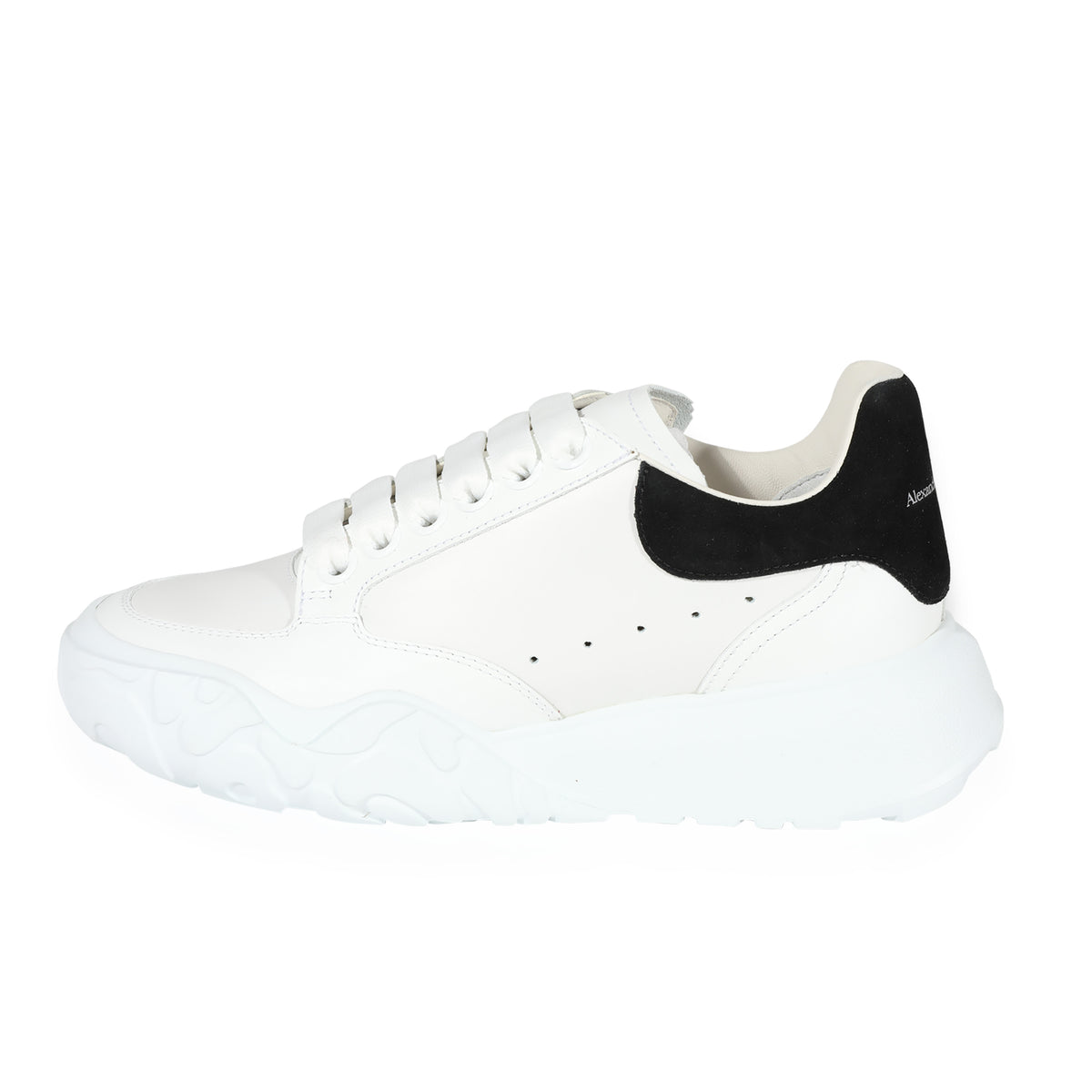 Alexander McQueen Wmns Oversized Court Trainer White Black