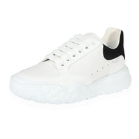 Alexander McQueen Wmns Oversized Court White Black Suede