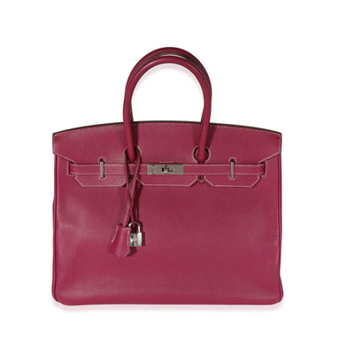 Hermès Limited Edition Tosca Epsom & Rose Tyrien Candy Birkin 35 PHW