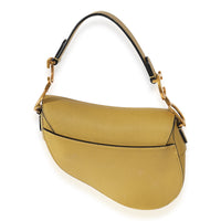 Christian Dior Beige Grained Leather Mini Saddle Bag