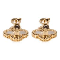 Van Cleef & Arpels Alhambra Mother Of Pearl Earrings in 18k Yellow Gold