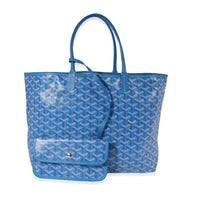 Goyard Blue Goyardine Canvas Saint Louis PM