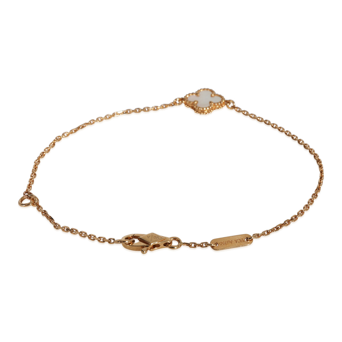 Van Cleef & Arpels Alhambra Mother Of Pearl Bracelet in 18k Yellow Gold