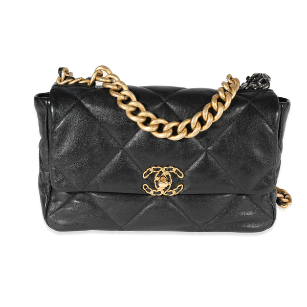 Chanel Black Quilted Lambskin Medium Chanel 19 Bag, myGemma
