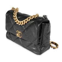 Black Quilted Lambskin Medium  19 Bag