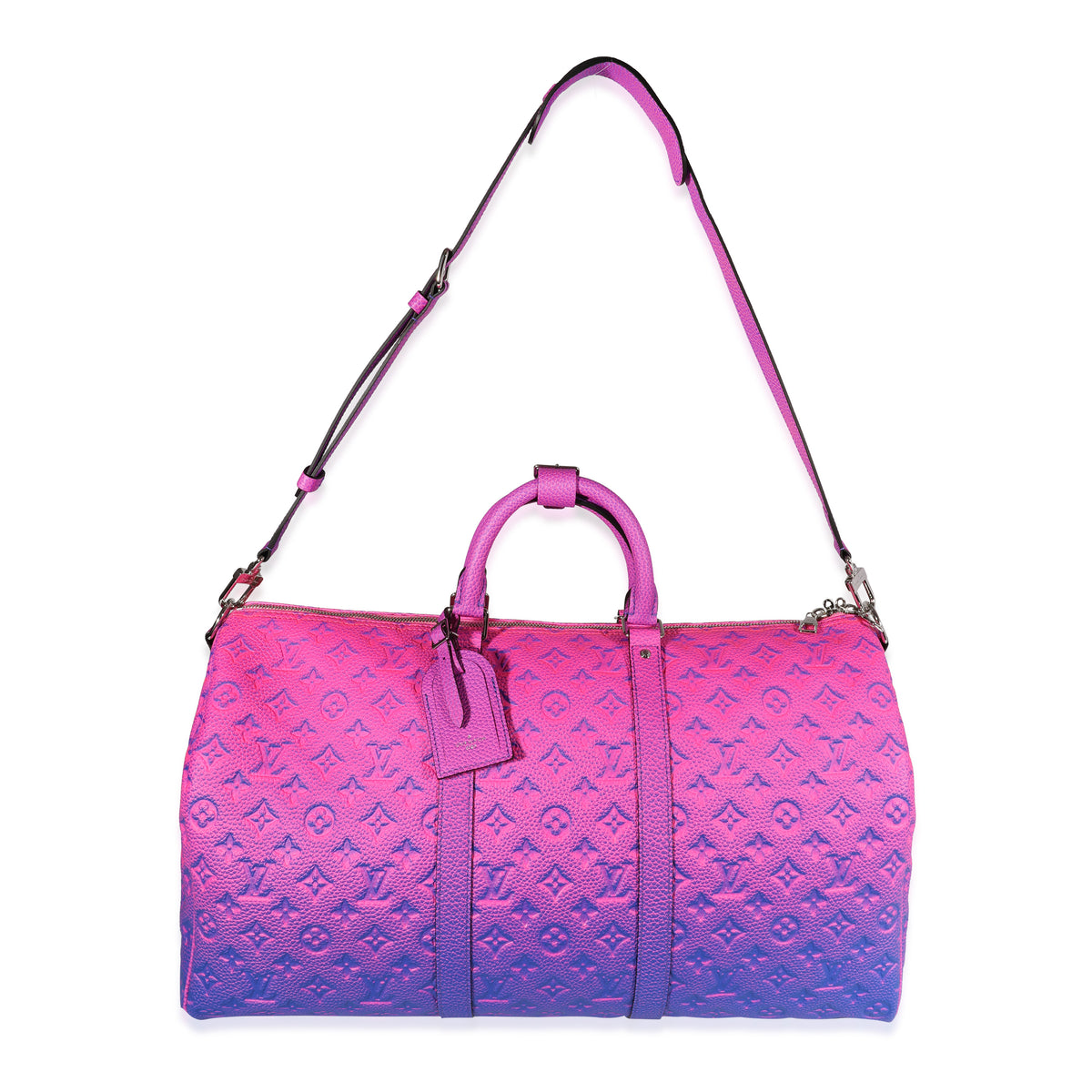 Louis Vuitton Keepall 50 Bandouliere Mesh Monogram Pink – Tailored