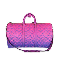 Louis Vuitton Pink & Blue Monogram Taurillon Illusion Keepall Bandoulière 50