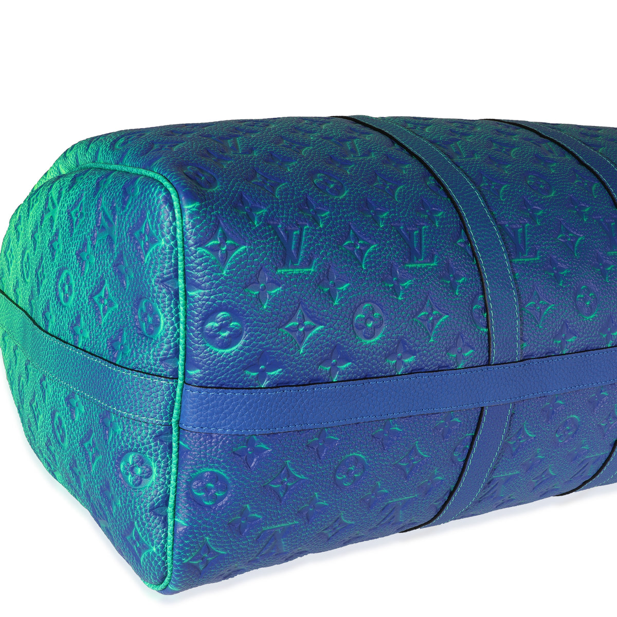 Louis Vuitton Keepall Bandouliere 50 Blue Green Taurillon Weekend Travel  Bag