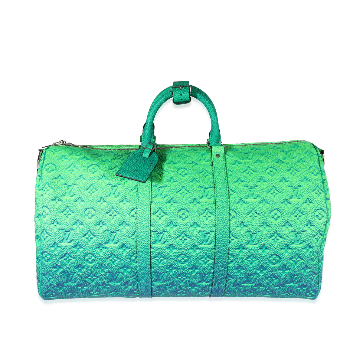Brand New Louis Vuitton Keepall 50B Taurillon Illusion Blue/Green