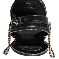 Chanel Black Quilted Caviar Handle With Care Vanity Bag