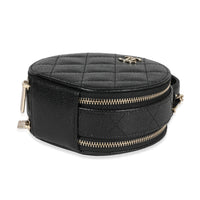 Chanel Black Quilted Caviar Handle With Care Vanity Bag