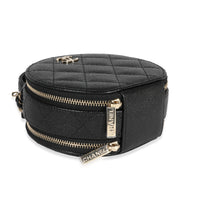 Chanel Black Quilted Caviar Handle With Care Vanity Bag