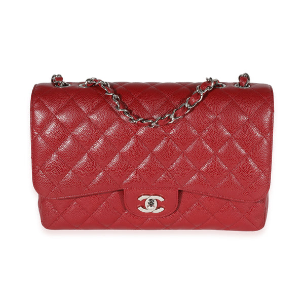 Chanel discount red jumbo