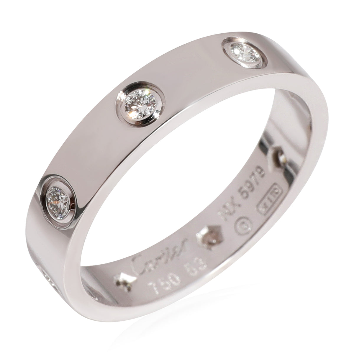 Louis Vuitton Empreinte Diamonds 18k White Gold Small Ring Size 53 Louis  Vuitton